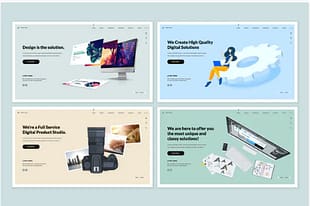 Set of Website Template Designs