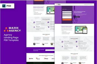 Agency - Landing Page PSD