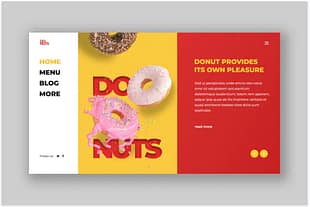 Donut Hero Header PSD