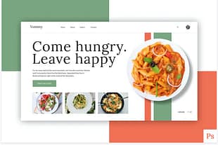Yummy - Food Website Hero