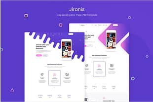 Jironis - App Landing One Page PSD Template