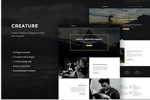 Creature - Elegant Portfolio PSD Template