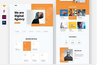 Digital Agency Website PSD Template