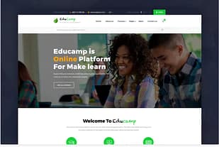EduCamp - Education & Online Learning PSD Template