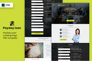 Payday Loan - Landing Page PSD Template