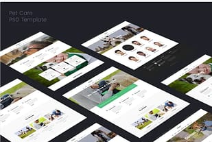 Pet Care & Veterinary PSD Template