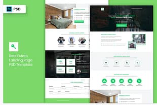 Real Estate - Landing Page PSD Template-