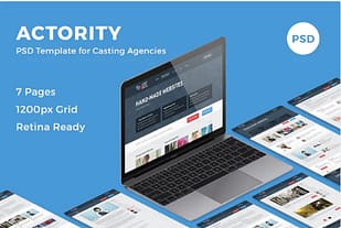 Actority - PSD Template for Casting Agencies