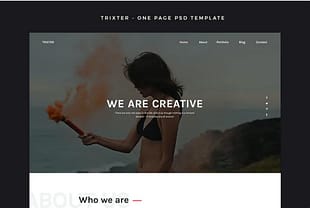 Trixter - One Page Psd