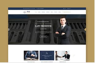 Lawyer & Attorney Website PSD