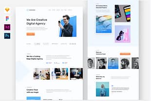 Digital Agency Website PSD Template
