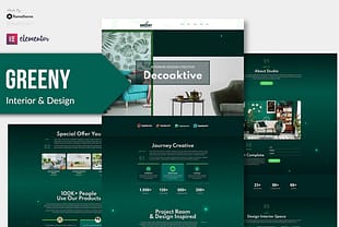 Greeny - Interior Elementor Template Kit