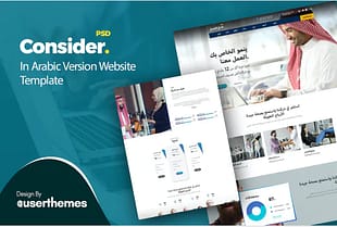 Arabic Business Website PSD