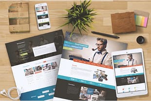 Journalist Classic Retro Website Template - PSD