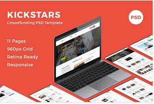 Kickstars - Crowdfunding PSD Template