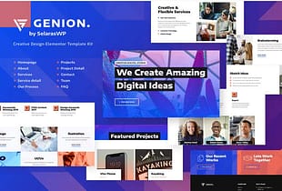 Genion - Creative & Design Elementor Template Kit