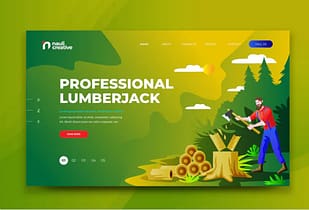 Professional Lumberjack Web PSD and AI Template