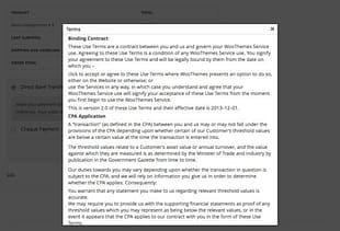 WooCommerce Terms and Conditions Popup