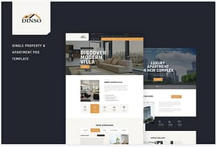 Dinso - Single Property & Apartment PSD Template