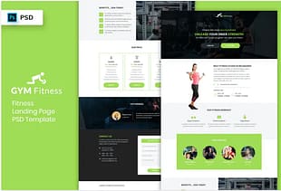 Fitness - Landing Page PSD Template