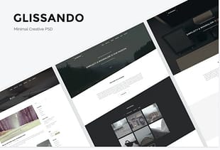 Glissando - Minimal Creative PSD Template