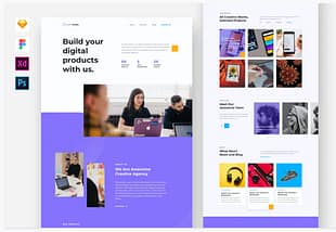 Digital Agency Website PSD Template