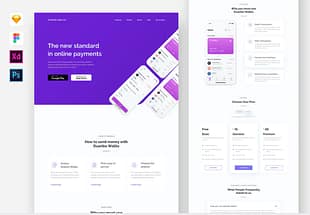 Mobile Application Website PSD
