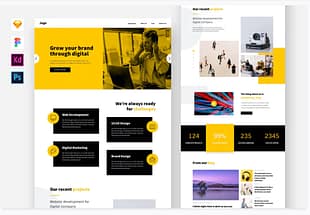 Digital Agency Website PSD Template