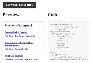 WP Job Manager Embeddable Job Widget