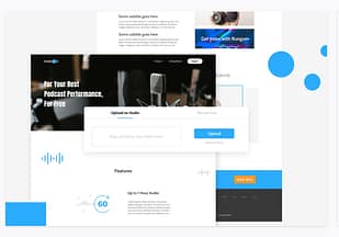 RUNGON - Podcast Platform Website XD Template