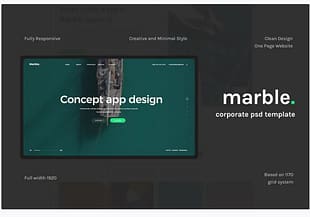 Marble - One Page Psd Template