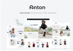 Anton Minimalist - Ecommerce PSD Template
