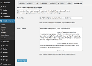 WooCommerce Product Support