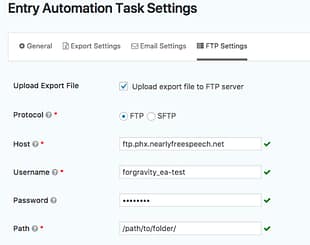 ForGravity - Entry Automation FTP Extension