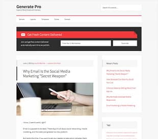 StudioPress Generate Pro Genesis WordPress Theme