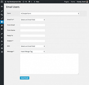 Gravity Perks Email Users Plugin