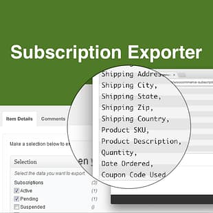 WooCommerce Subscription Exporter