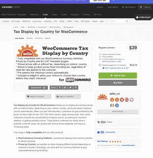 Aelia Tax Display by