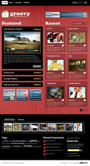 WooThemes Groovy Video Premium Theme