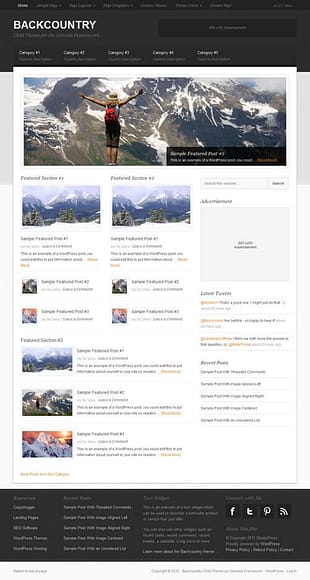 StudioPress Backcountry Genesis WordPress Theme