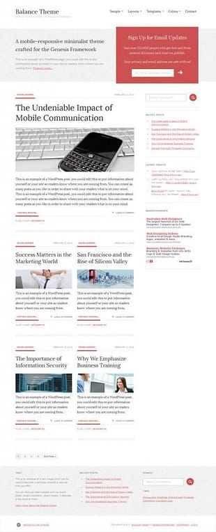 StudioPress Balance Genesis WordPress Theme