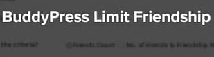 BuddyPress Limit Friendship