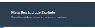 Meta Box Include Exclude