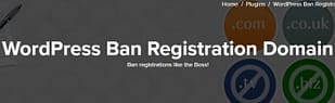 WordPress Ban Registration Domain