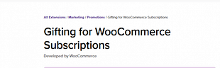 WooCommerce Subscriptions Gifting
