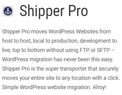 WPMU DEV Shipper WordPress