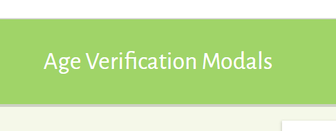 Popup Maker - Age Verification