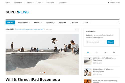 Theme Junkie SuperNews WordPress Theme