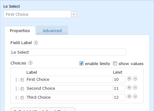 Gravity Perks Limit Choices Plugin