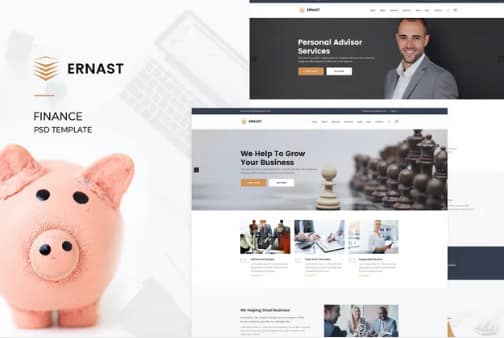 Ernast : Finance PSD Template